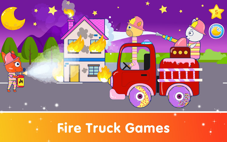 #7. Funny Car Games for Baby Girls (Android) By: Meemu: Educational Learning Games for Kids age 2-5