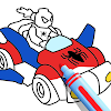 Superhero Car : Draw Coloring icon