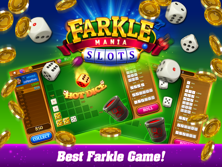 #8. Farkle mania - Slot game (Android) By: NuriGames Inc.