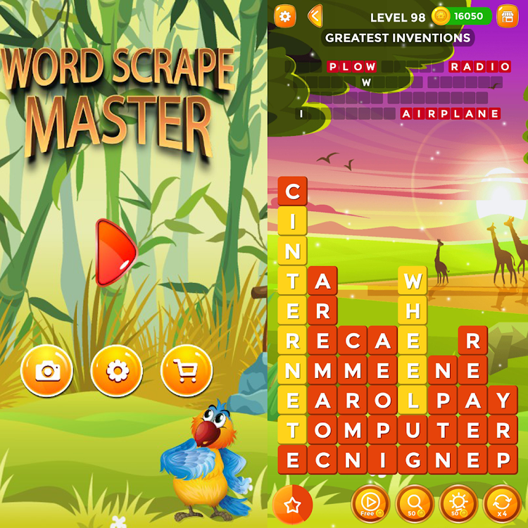 #9. Word Scrape Master (Android) By: Gmaacs