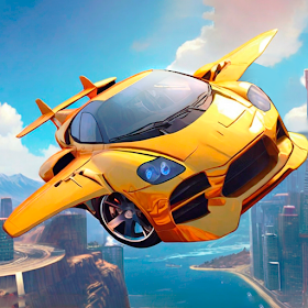 Flying Car Futuristic City