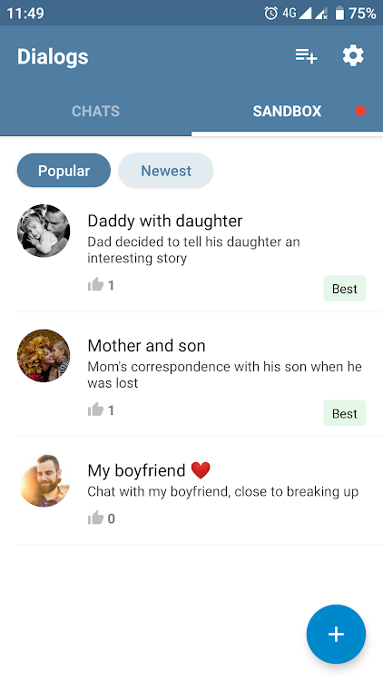 #3. Fake Chat Story Messenger (Android) By: Startmob