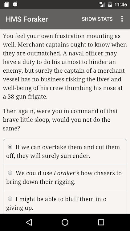 #5. Broadsides: HMS Foraker (Android) By: Choice of Games LLC