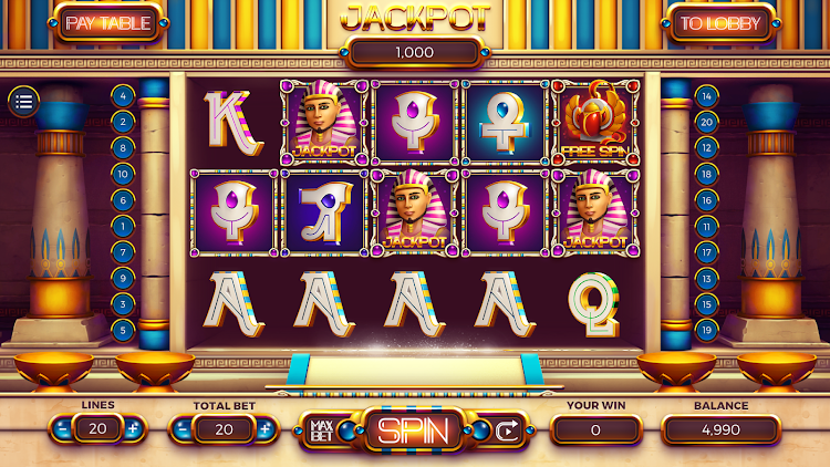 #3. Ancient Slots: Epic Wins (Android) By: Ashva Soft