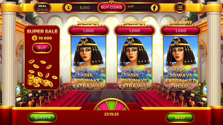 #7. Ancient Slots: Epic Wins (Android) By: Ashva Soft