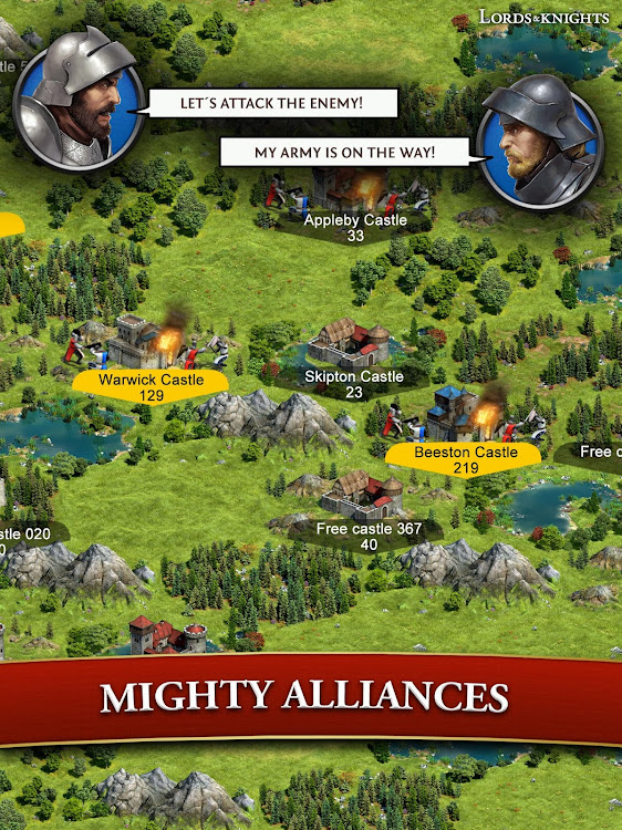 #9. Lords & Knights - Medieval MMO (Android) By: XYRALITY GmbH