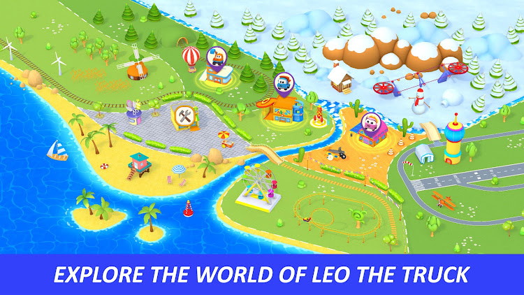 #2. Leo and Cars World: kids games (Android) By: Lazy Shrimp Studio - learning games for kids