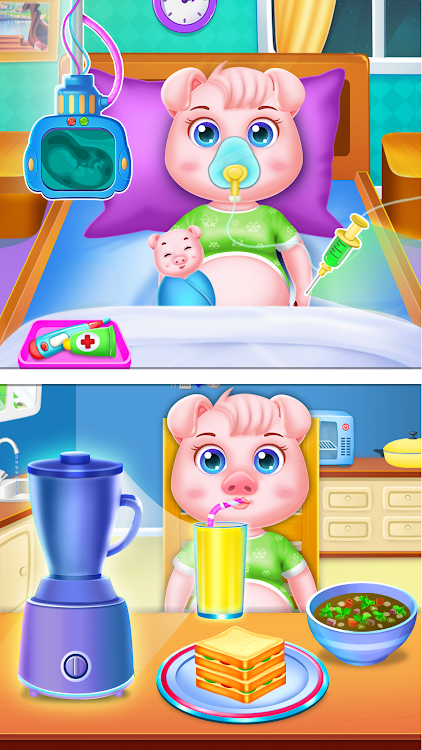 #3. Pinky pig mom newborn (Android) By: Pinky Pig Game