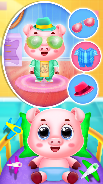 #4. Pinky pig mom newborn (Android) By: Pinky Pig Game