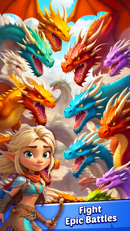 #4. Dragon Fight - Merge Games (Android) By: Feel Frolic Games