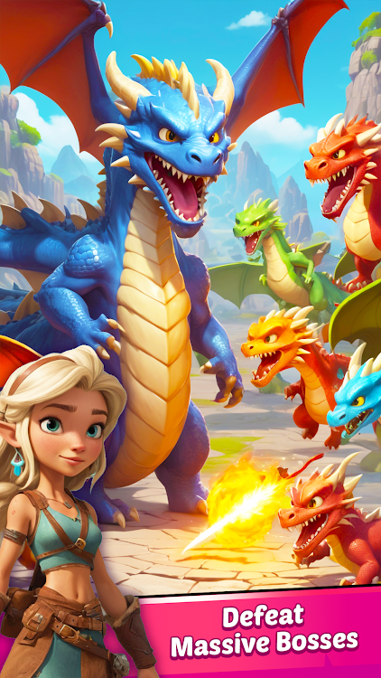 #6. Dragon Fight - Merge Games (Android) By: Feel Frolic Games