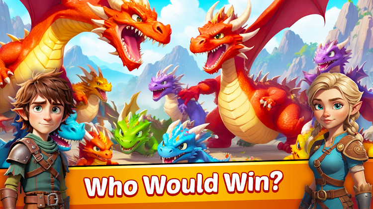 #9. Dragon Fight - Merge Games (Android) By: Feel Frolic Games