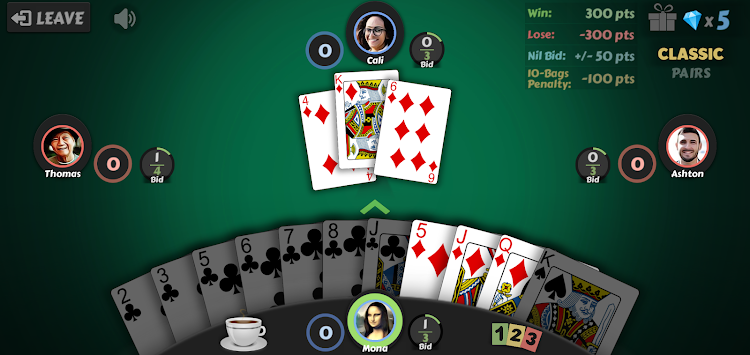 #2. Spades - Offline Card Games (Android) By: dedi