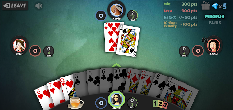 #5. Spades - Offline Card Games (Android) By: dedi