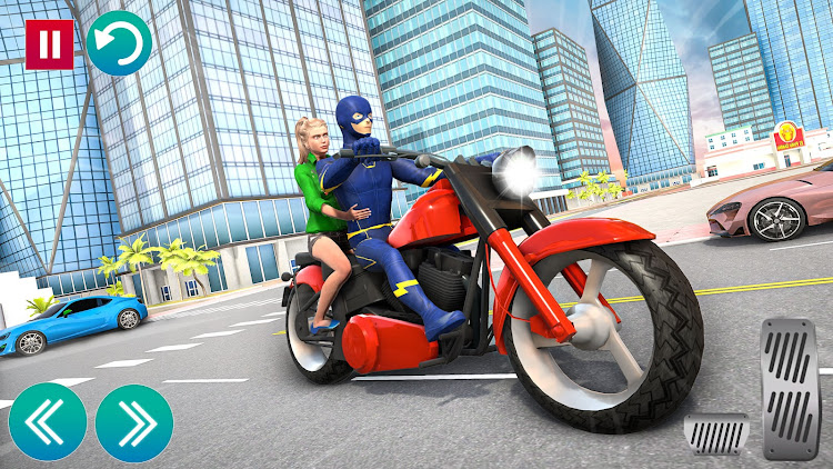 #3. Superhero Bike Taxi Bike Games (Android) By: Play 10