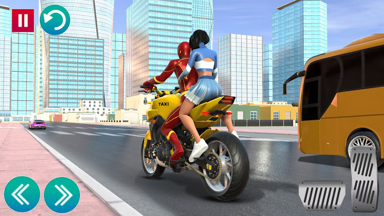 #4. Superhero Bike Taxi Bike Games (Android) By: Play 10