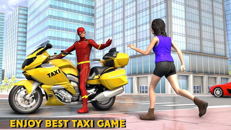 #6. Superhero Bike Taxi Bike Games (Android) By: Play 10