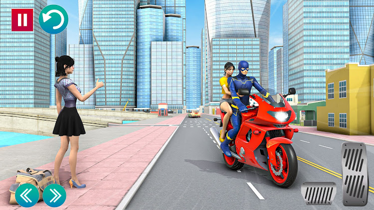 #7. Superhero Bike Taxi Bike Games (Android) By: Play 10