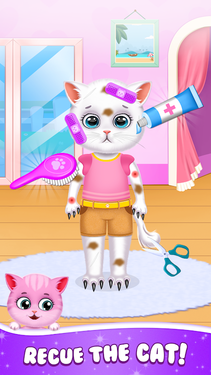 #3. Cute Kitty Cat Pet Care (Android) By: Lion Roar