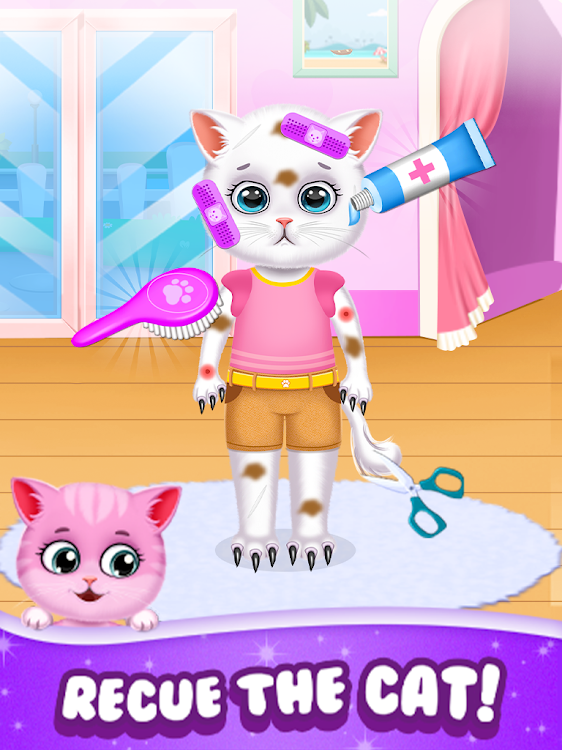 #8. Cute Kitty Cat Pet Care (Android) By: Lion Roar