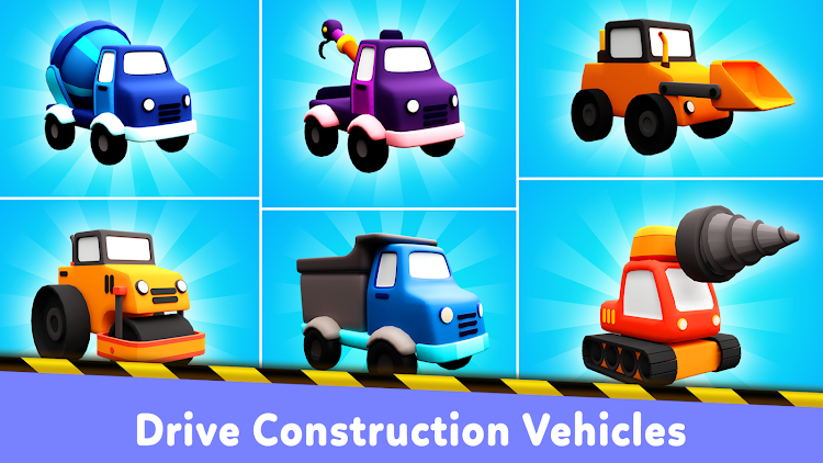 #8. Construction Vehicles & Trucks (Android) By: Timpy Games For Kids, Toddlers & Baby