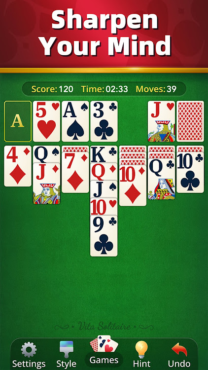 #4. Vita Solitaire for Seniors (Android) By: Vita Studio.