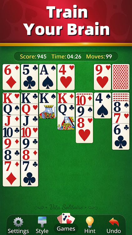 #8. Vita Solitaire for Seniors (Android) By: Vita Studio.