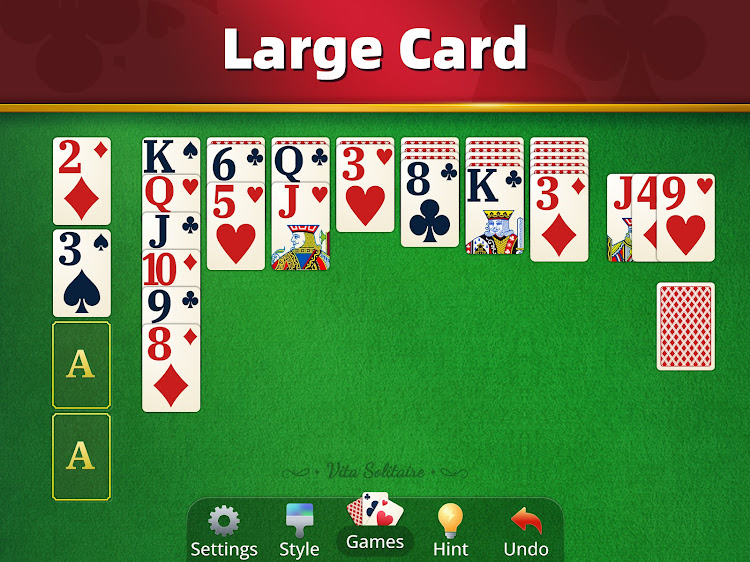 #10. Vita Solitaire for Seniors (Android) By: Vita Studio.