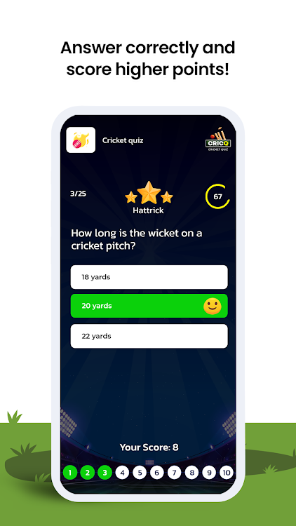 #4. CricQ - Cricket Quiz (Android) By: CoolBoots Media