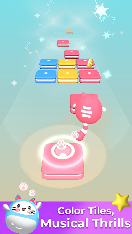 #5. EDM Cats - Dancing Tiles Hop (Android) By: AMANOTES PTE LTD