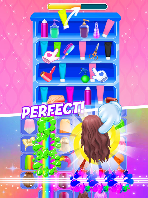 #4. Hair Dye - Rainbow Hair Salon (Android) By: Super Sweet Tales Studio