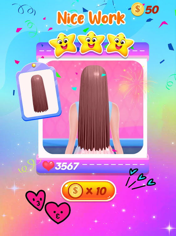 #10. Hair Dye - Rainbow Hair Salon (Android) By: Super Sweet Tales Studio