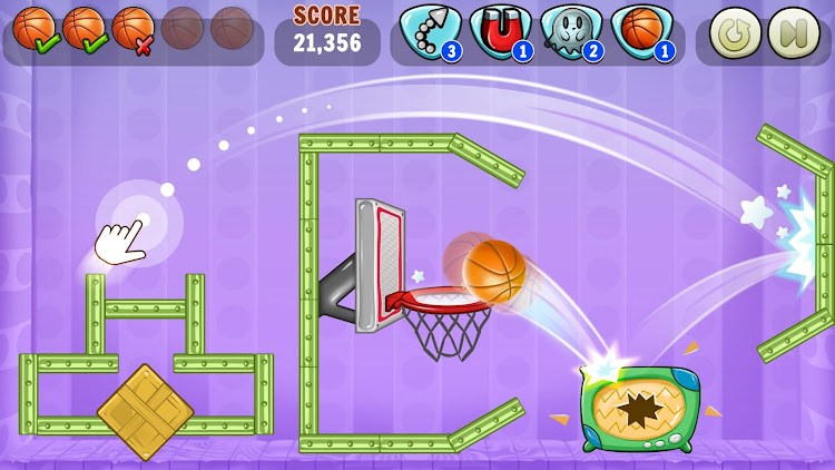 #5. Basketball Games: Hoop Puzzles (Android) By: RV AppStudios