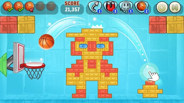 #7. Basketball Games: Hoop Puzzles (Android) By: RV AppStudios