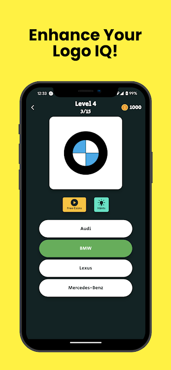 #9. Logo Game - Multiple choice (Android) By: Positive life