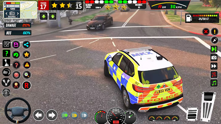 #5. Police Car Chase Car Games 3D (Android) By: Pro Gaming Studio