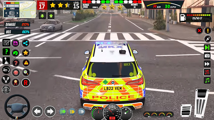 #6. Police Car Chase Car Games 3D (Android) By: Pro Gaming Studio