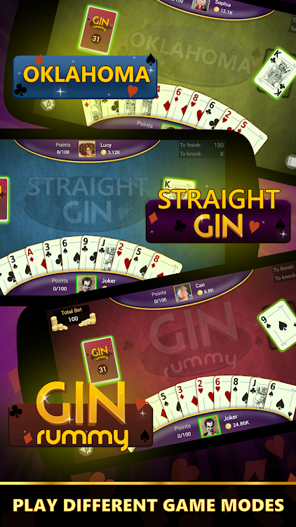 #2. Gin Rummy - Offline Card Games (Android) By: SNG Games