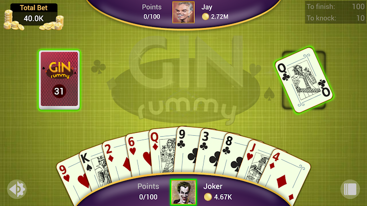 #6. Gin Rummy - Offline Card Games (Android) By: SNG Games