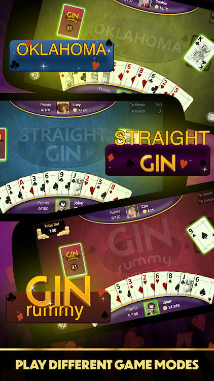 #10. Gin Rummy - Offline Card Games (Android) By: SNG Games