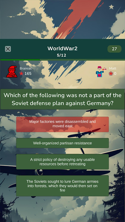 #4. World War 2 Test Quiz (Android) By: HellGeeks