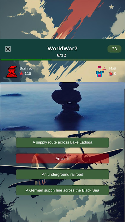 #6. World War 2 Test Quiz (Android) By: HellGeeks