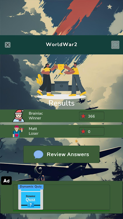 #7. World War 2 Test Quiz (Android) By: HellGeeks