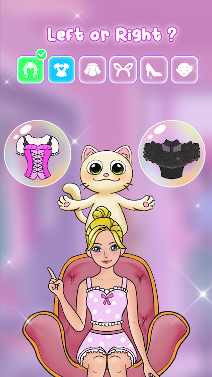 #7. Left Or Right: Dress Up Diary (Android) By: UniPuzz Games