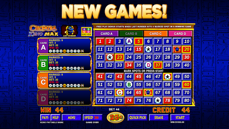 #2. Keno Star - Multi Card Games (Android) By: VideoPoker.com