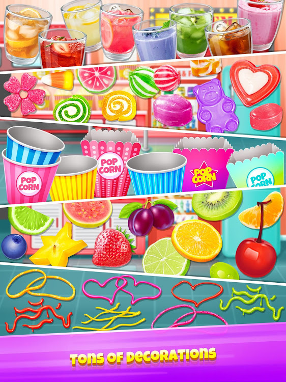 #4. Popcorn Maker - Rainbow Food (Android) By: Kid Kitchen Fun Media