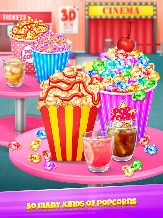 #5. Popcorn Maker - Rainbow Food (Android) By: Kid Kitchen Fun Media