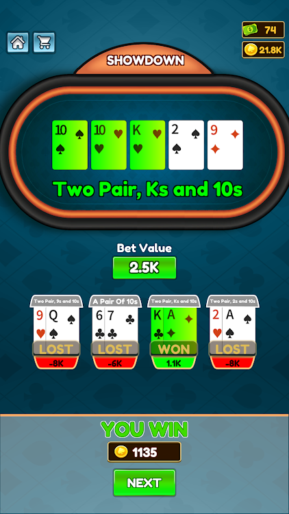 #2. Poker Hands (Android) By: UltraGames Entertainment