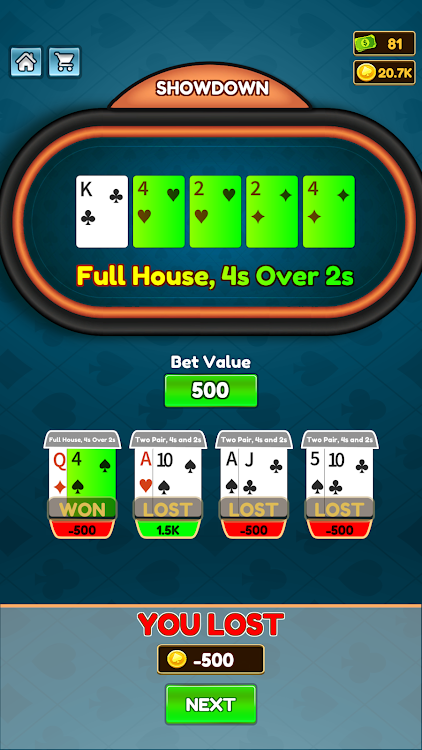 #4. Poker Hands (Android) By: UltraGames Entertainment