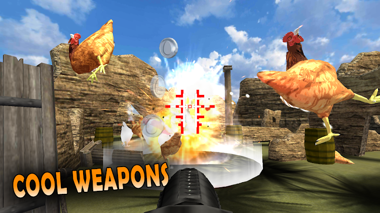 #4. Cluck Shot: Chicken War FPS (Android) By: Soapy Water Games